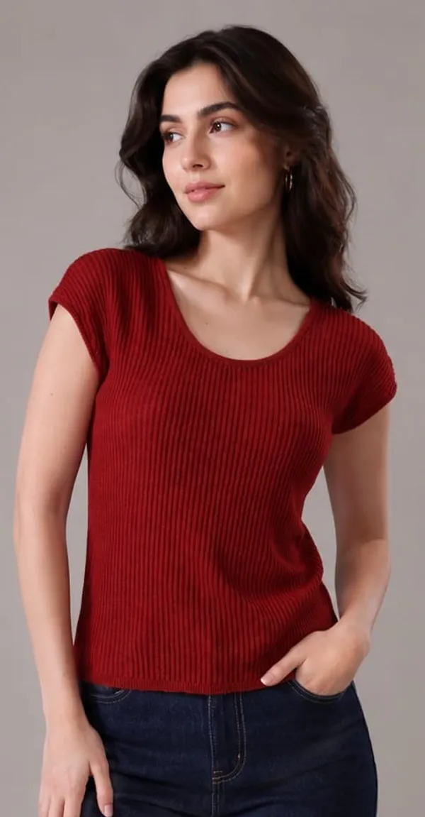 Red_Ribbed_Knit_Criss_Cross_Back_Top_For_Women