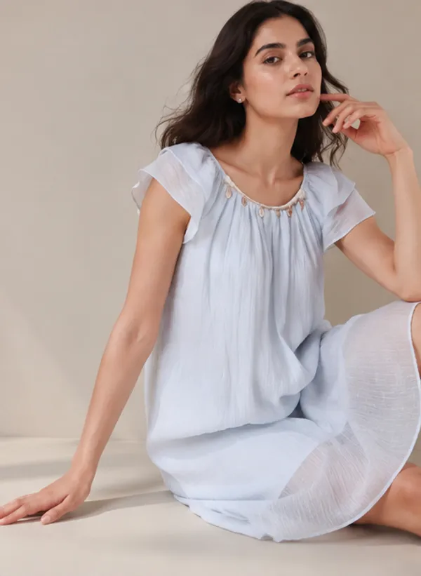 Lavender_Cotton_Flutter_Sleeve_Loose_Fit_Dress_For_Women