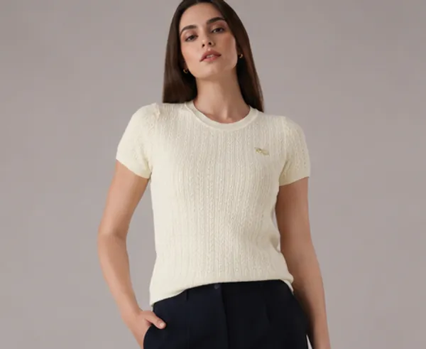 Off-White_Knitted_Round_Neck_Short_Sleeve_Top_For_Women