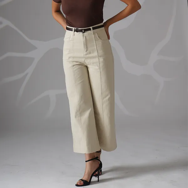 Beige_Polyester_High-Rise_Wide_Leg_Trousers_For_Women