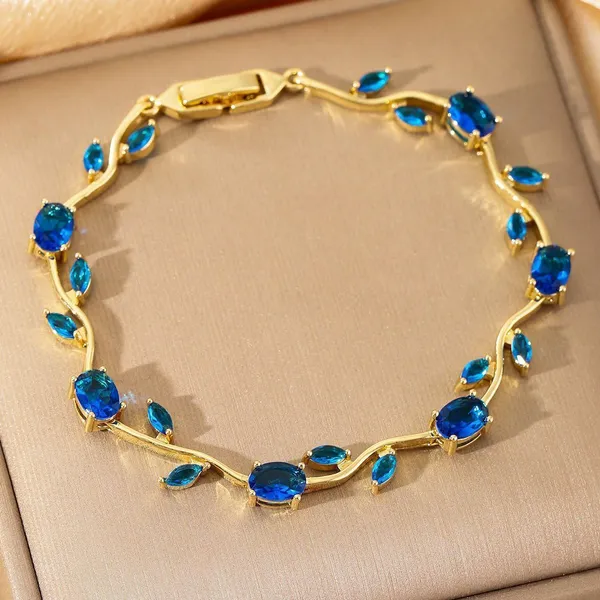 Blue_And_Gold_Stainless_Steel_Bracelet_For_Women
