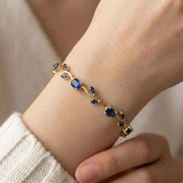Blue_And_Gold_Stainless_Steel_Bracelet_For_Women