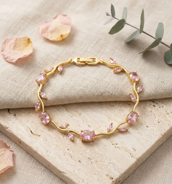 Pink_Brass_Bracelet_For_Women