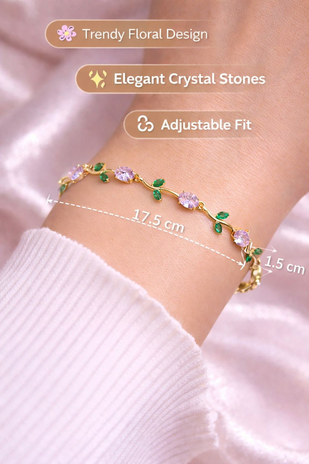 Pink_Stainless_Steel_Bracelet_For_Women