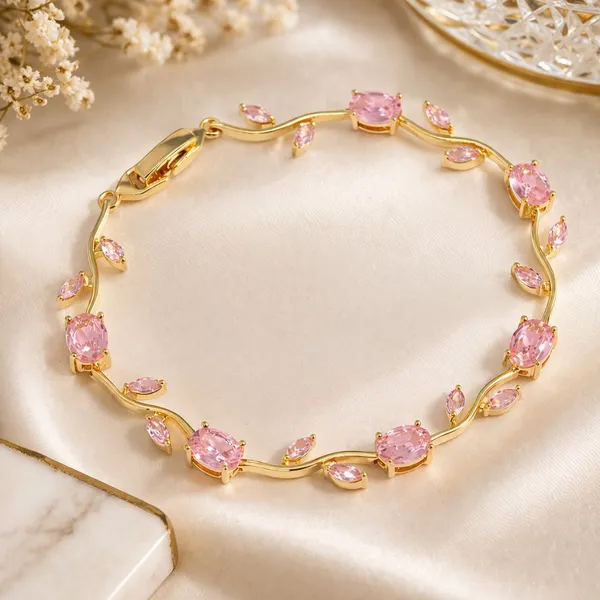 Pink_Stainless_Steel_Bracelet_For_Women