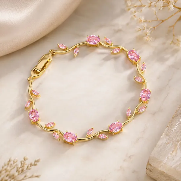 Pink_Stainless_Steel_Bracelet_For_Women