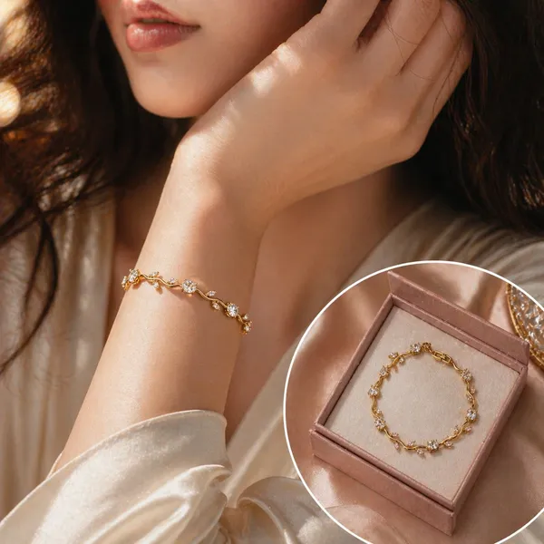 White_Stainless_Steel_Bracelet_For_Women