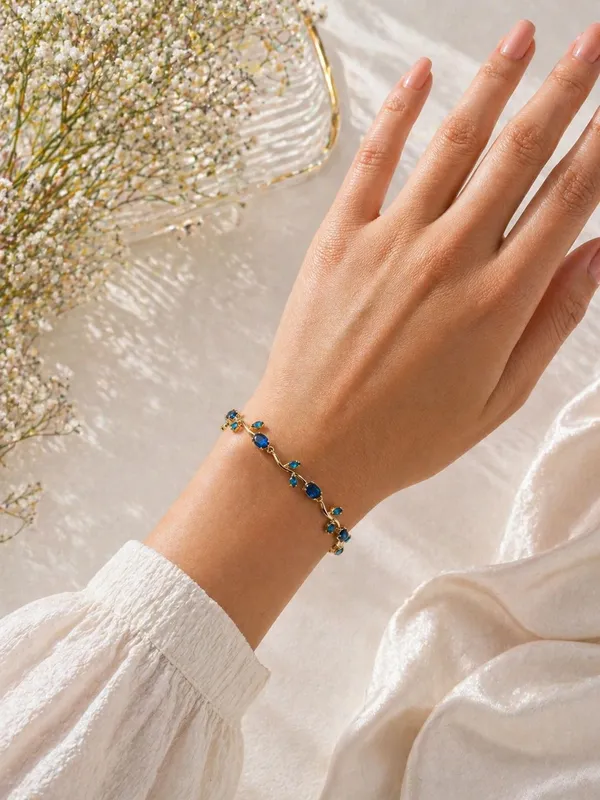 Blue_Stainless_Steel_Bracelet_For_Women