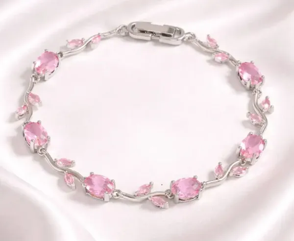 Pink_And_Silver_Stainless_Steel_Bracelet_For_Women