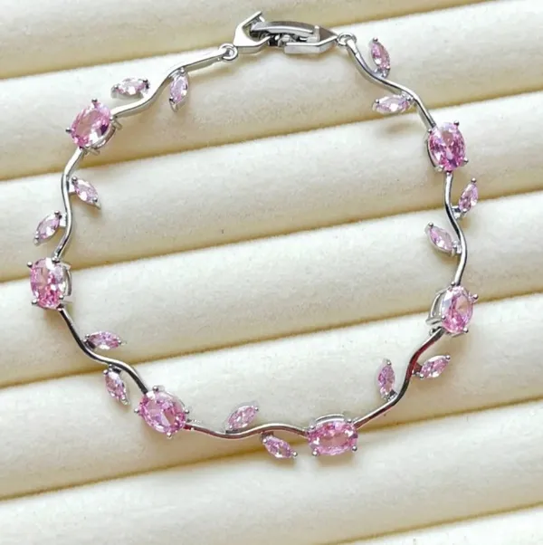 Silver_And_Pink_Stainless_Steel_Bracelet_For_Women