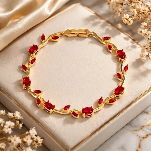 Red_And_Gold_Alloy_Bracelet_For_Women