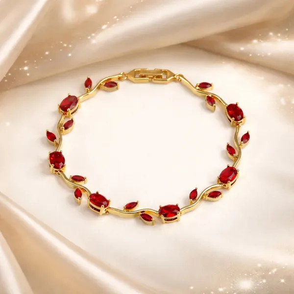 Red_And_Gold_Alloy_Bracelet_For_Women