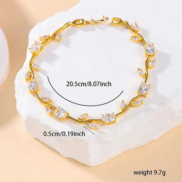 White_And_Gold_Metal_Bracelet_For_Women