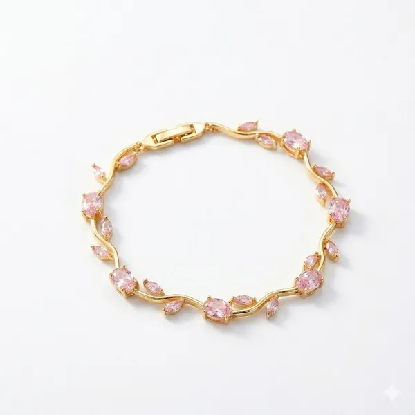 Gold_And_Pink_Stainless_Steel_Bracelet_For_Women