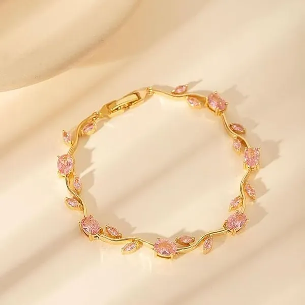 Gold_And_Pink_Stainless_Steel_Bracelet_For_Women