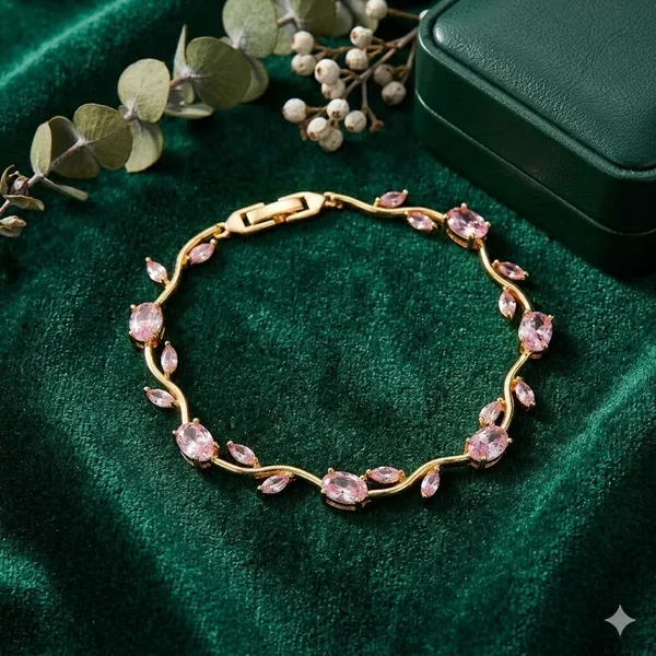 Gold_And_Pink_Stainless_Steel_Bracelet_For_Women