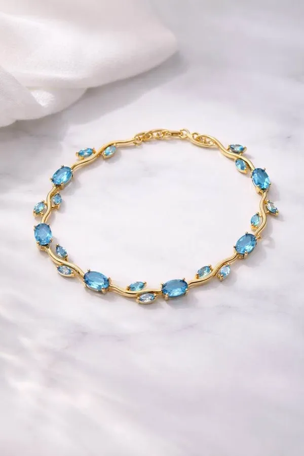 Blue_Stainless_Steel_Bracelet_For_Women