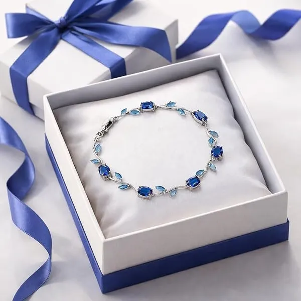 Blue_Stainless_Steel_Bracelet_For_Women