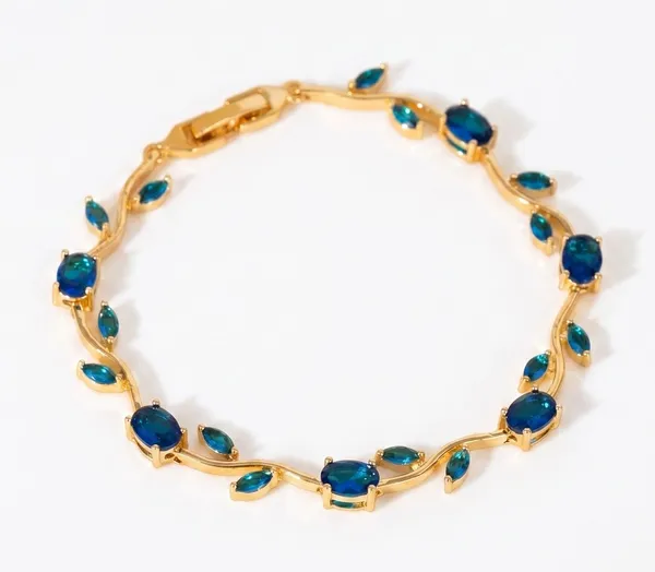 Blue_And_Gold_Alloy_Bracelet_For_Women