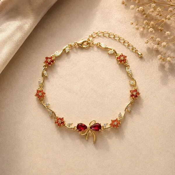 Red_And_Gold_Stainless_Steel_Bracelet_For_Women