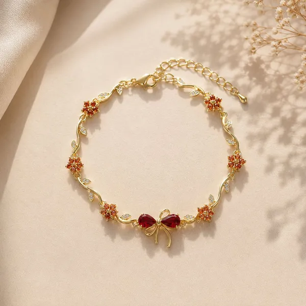 Red_And_Gold_Stainless_Steel_Bracelet_For_Women