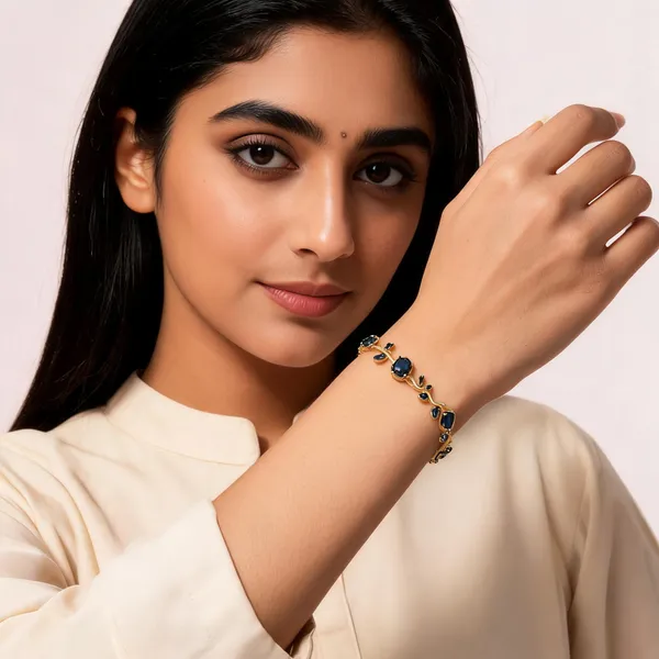 Blue_Brass_Bracelet_For_Women