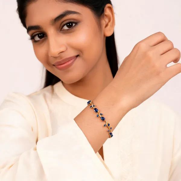 Blue_Stainless_Steel_Bracelet_For_Women