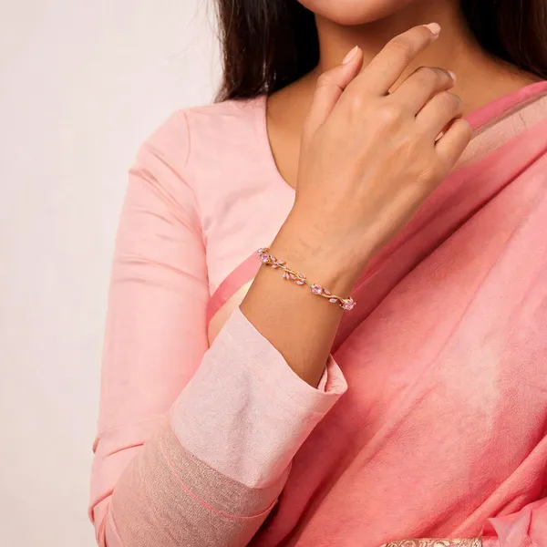 Gold_And_Pink_Stainless_Steel_Bracelet_For_Women