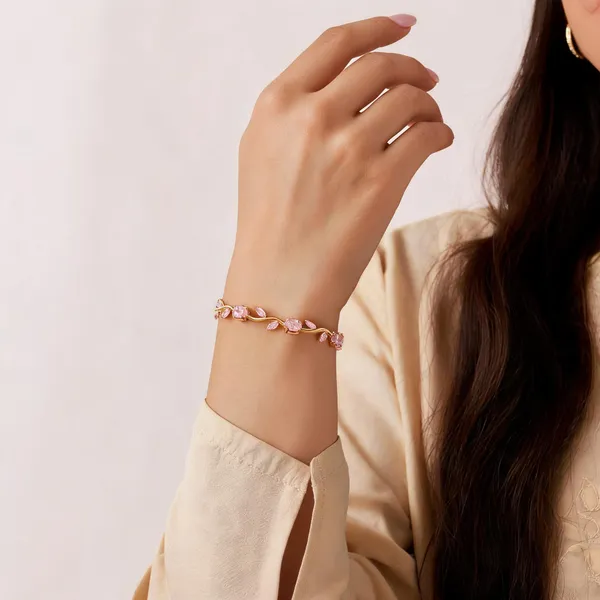 Pink_Stainless_Steel_Bracelet_For_Women
