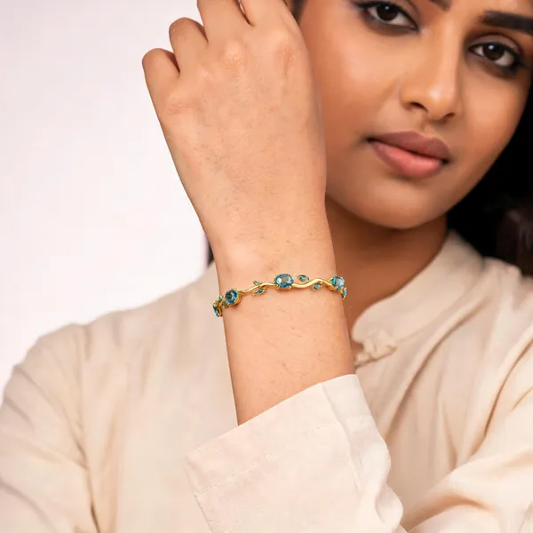 Blue_Stainless_Steel_Bracelet_For_Women
