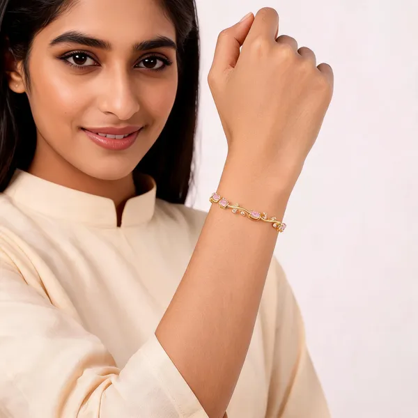 Pink_Alloy_Bracelet_For_Women
