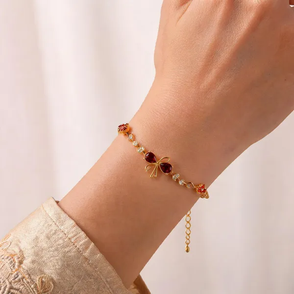 Red_And_Gold_Stainless_Steel_Bracelet_For_Women