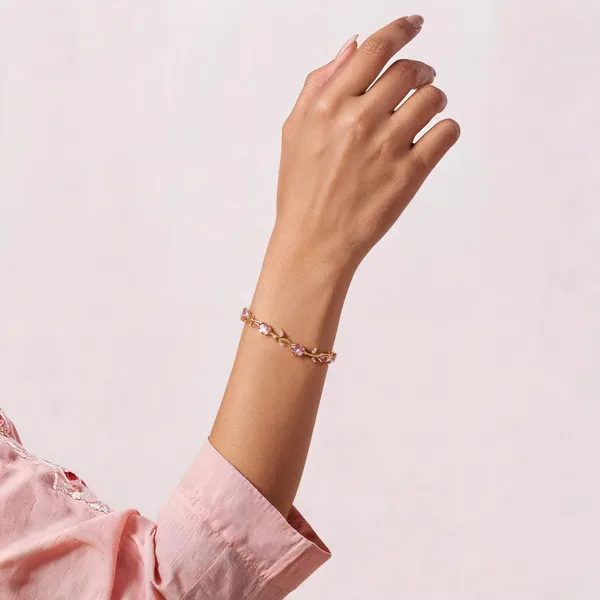 Pink_Brass_Bracelet_For_Women