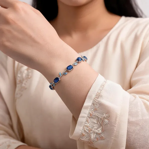 Blue_Stainless_Steel_Bracelet_For_Women