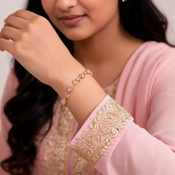 Pink_Stainless_Steel_Bracelet_For_Women