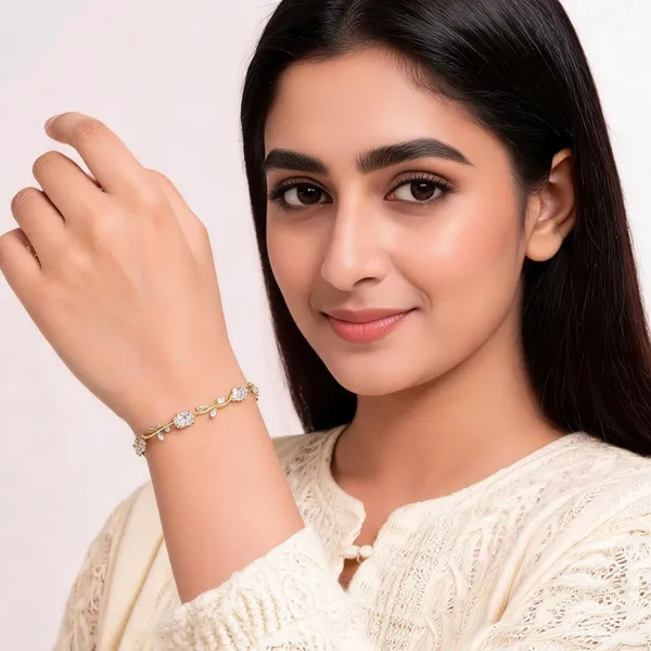 Gold_And_White_Stainless_Steel_Bracelet_For_Women