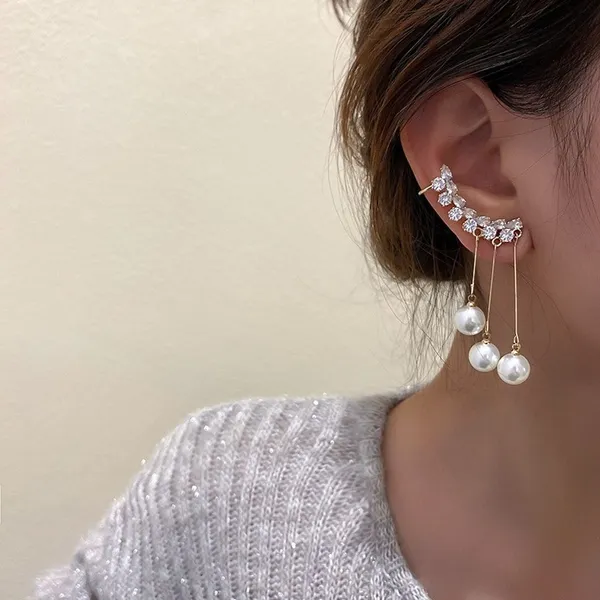 White_And_Gold_Alloy_Drop_Earrings_For_Women_Pack_Of_2