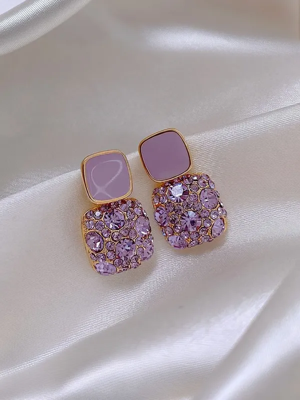 Purple_Metal_Stud_Earring_For_Women_Pack_Of_2