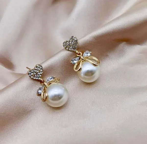 White_Metal_Stud_Earring_For_Women_Pack_Of_2