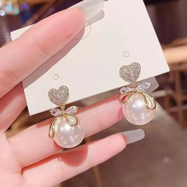White_Metal_Drop_Earrings_For_Women_Pack_Of_2