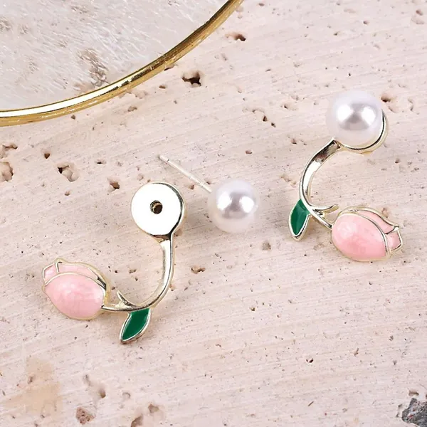 Gold_And_Pink_Alloy_Stud_Earring_For_Women_Pack_Of_2