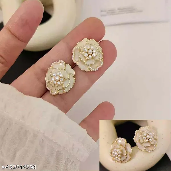 White_Alloy_Stud_Earring_For_Women_Pack_Of_2