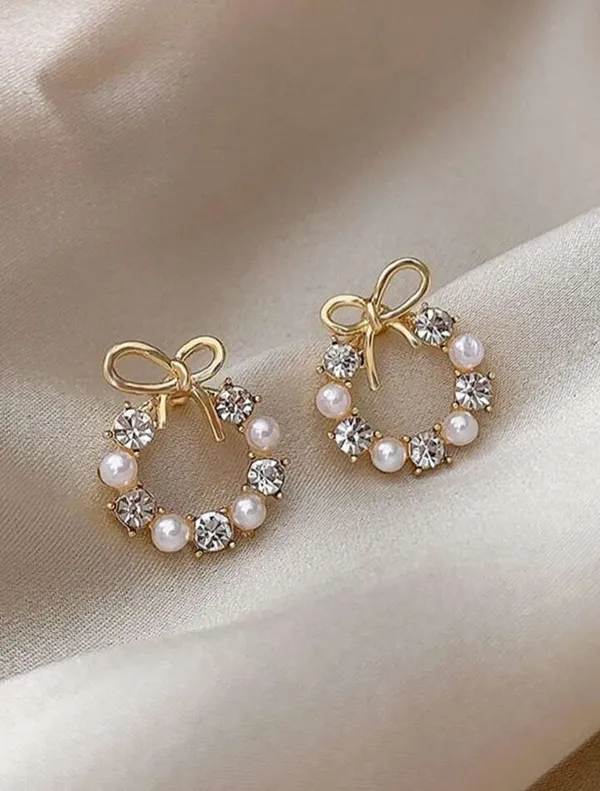 White_Alloy_Stud_Earring_For_Women_Pack_Of_2