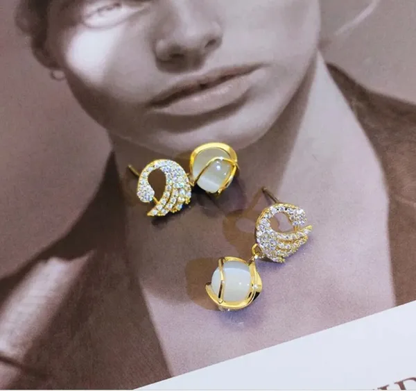 White_And_Gold_Alloy_Earrings_For_Women_Pack_Of_2