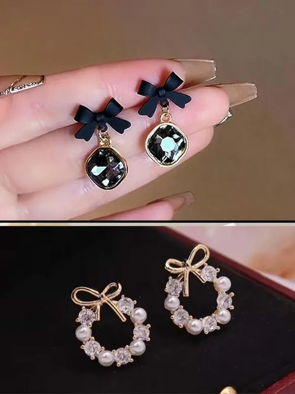 Multicolor_Alloy_Stud_Earring_For_Women_Pack_Of_2