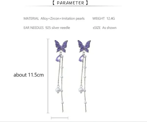 White_And_Purple_Alloy_Stud_Earring_For_Women