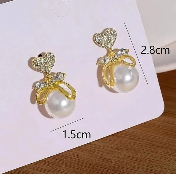 Gold_And_Purple_Alloy_Stud_Earring_For_Women