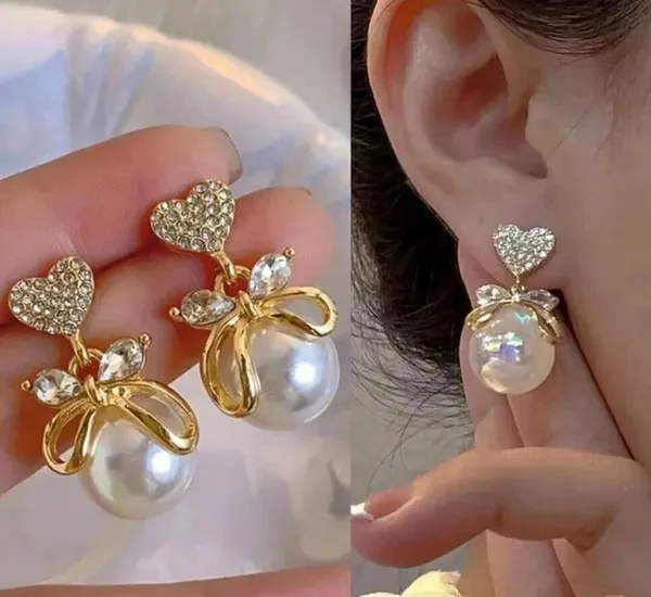 Gold_And_Purple_Alloy_Stud_Earring_For_Women