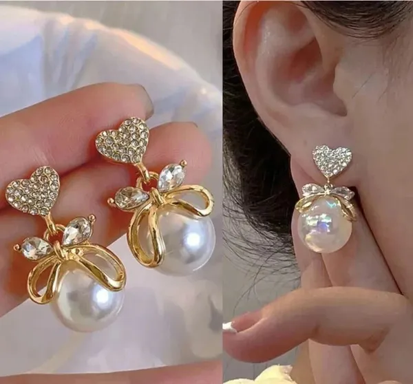 Gold_And_Purple_Alloy_Stud_Earring_For_Women