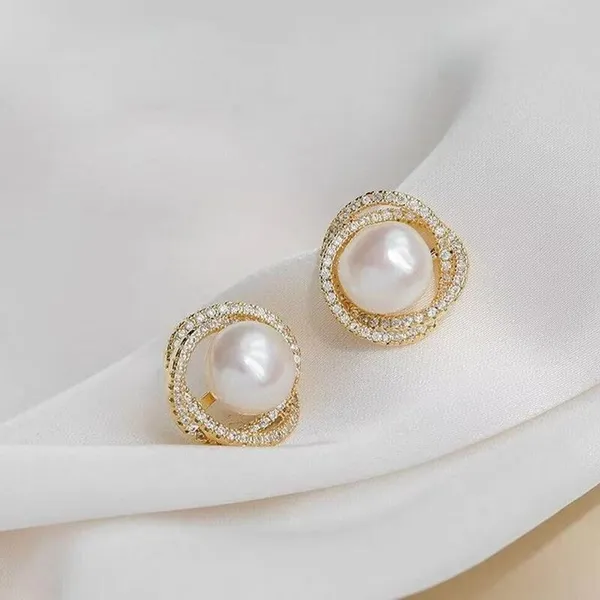 Gold_And_White_Brass_Stud_Earring_For_Women_Pack_Of_2